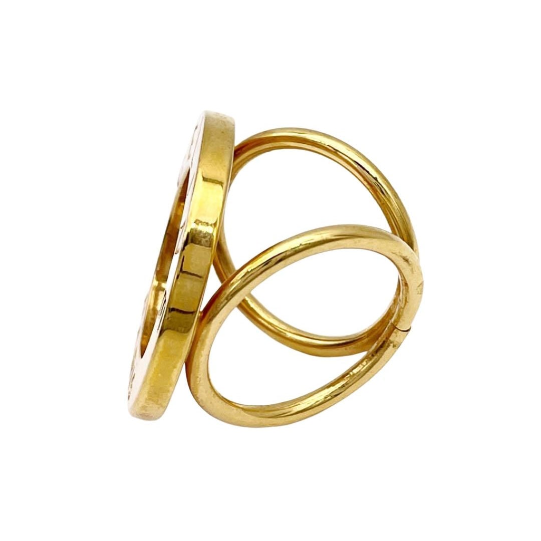 CELINE セリーヌ スカーフリング ロゴサークル ゴールド | 小物