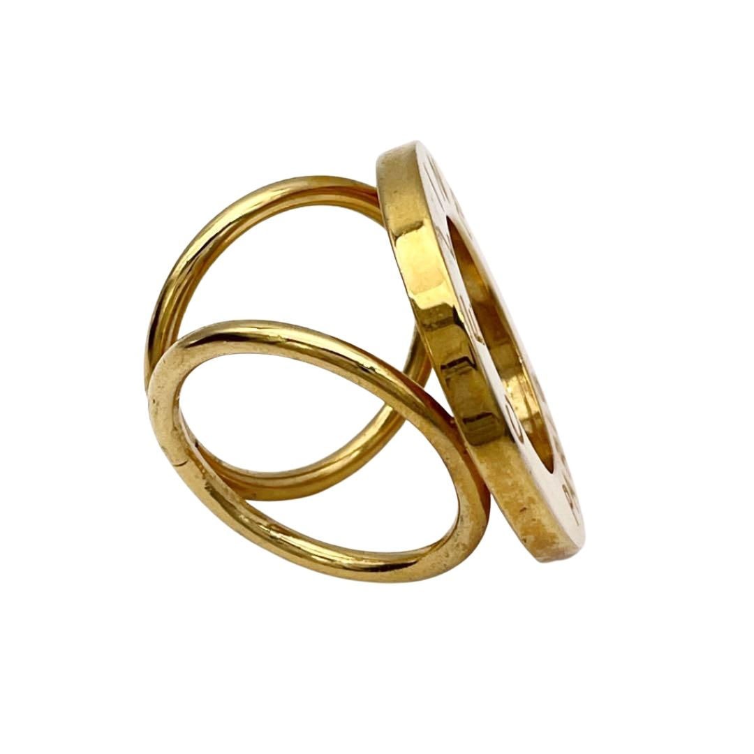 CELINE セリーヌ スカーフリング ロゴサークル ゴールド | 小物