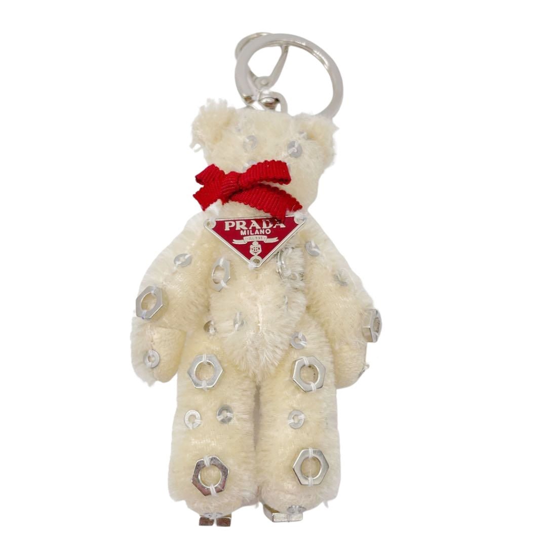 PRADA プラダ バッグチャーム キーホルダー キーリング ナットベア