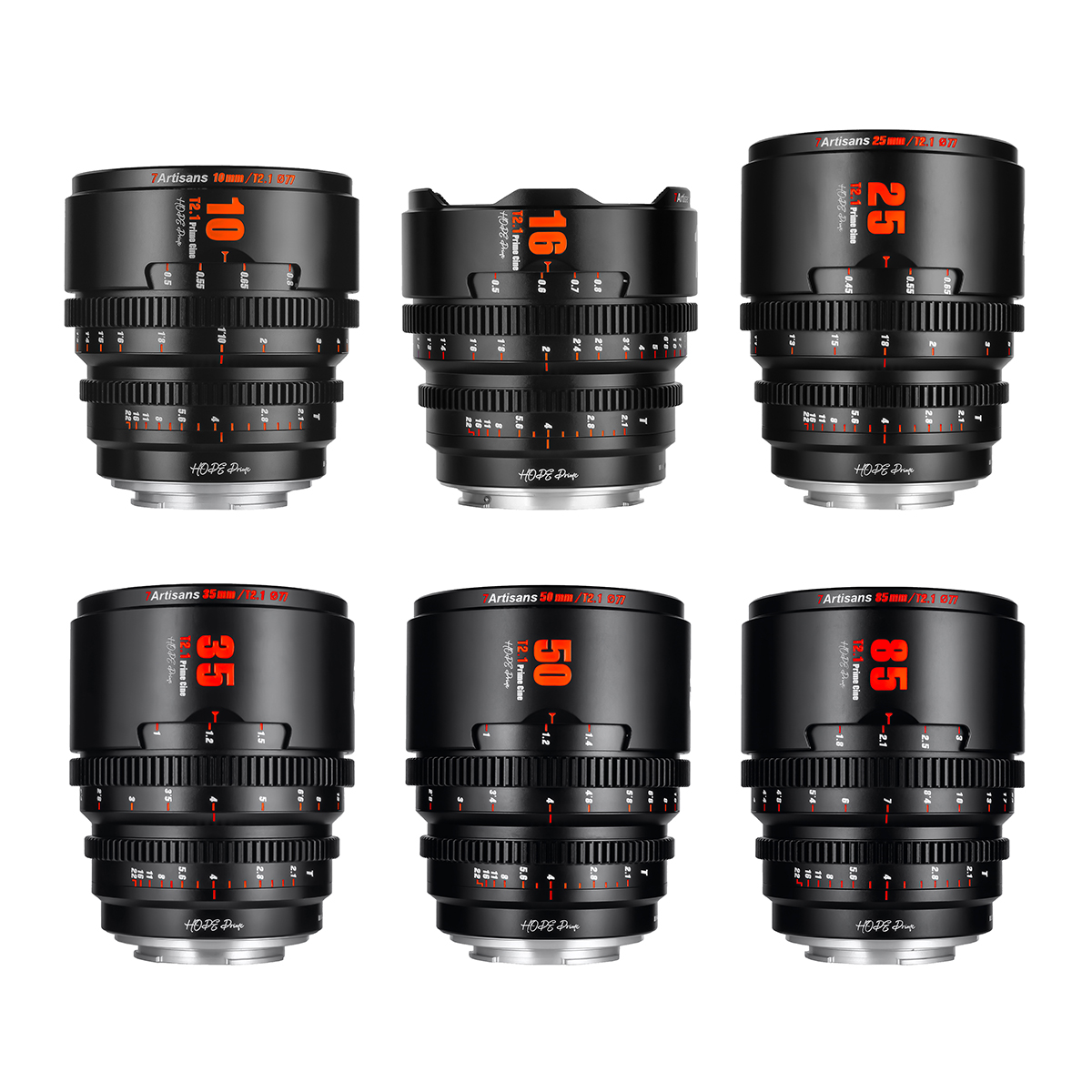 七工匠 7Artisans HOPE Prime 6本セット 10-85mm T2.1 Super35mm