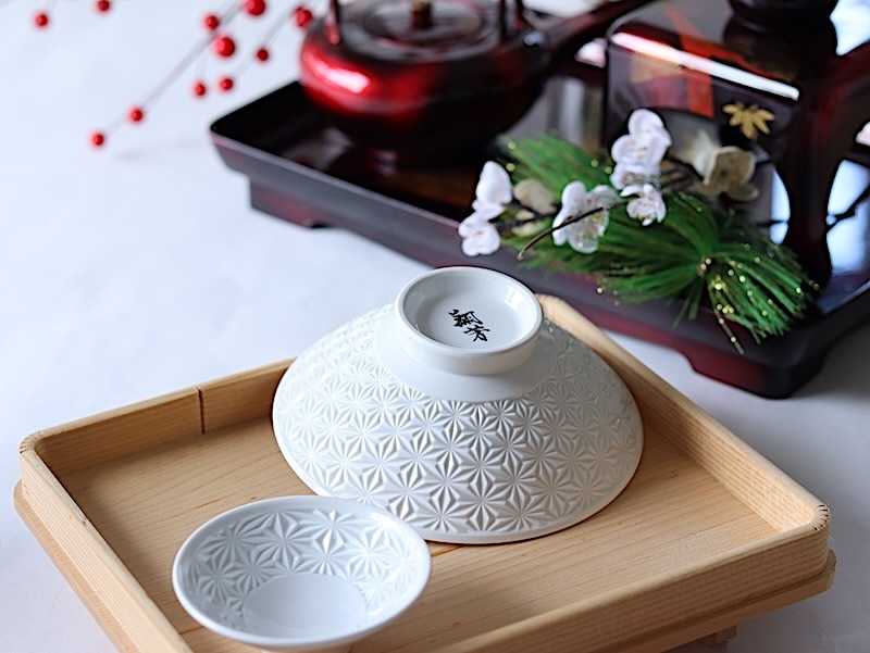 麻彫り 平盃 白