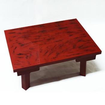 根来塗足折小座卓｜漆器の島安【うるわしうるし】根来塗、インテリア