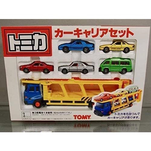 新品] 日本製 カーキャリアセット 5台付き ギフトセット | トミカ 赤箱