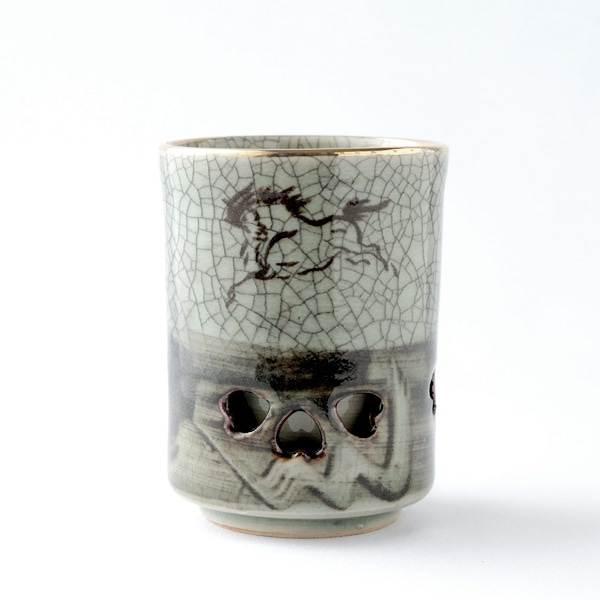 大堀相馬焼 松永窯 縁金付 二重湯呑み | すべての商品 |福島県の伝統