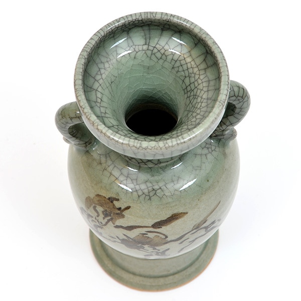 大堀相馬焼 松永窯 耳付き花瓶(小) | カテゴリーで探す,インテリア