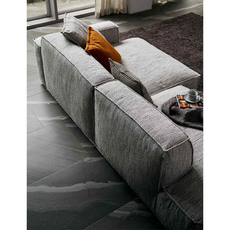 幅369cm】OLIVIA （オリビア）コーナーソファ コの字型【向右シェーズ