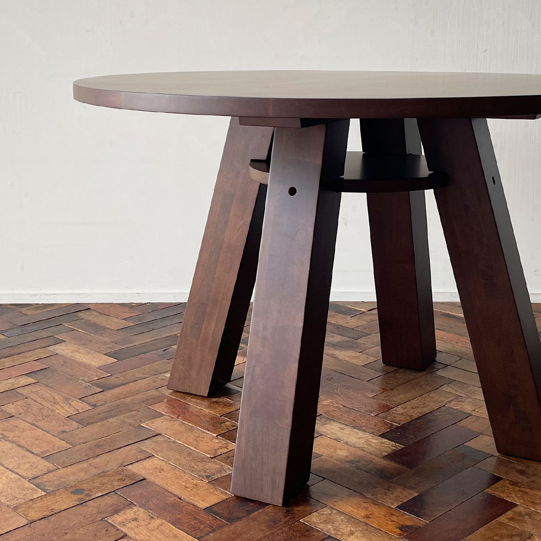 サークル ダイニングテーブル 112 ブラウン PURO ｜source公式