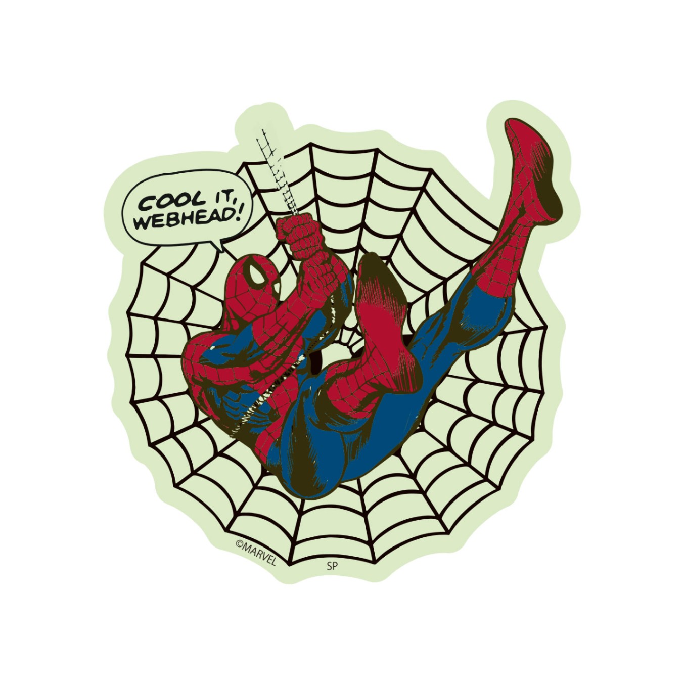 公式]MARVEL キャラクターステッカー スパイダーマン コミック GREEN