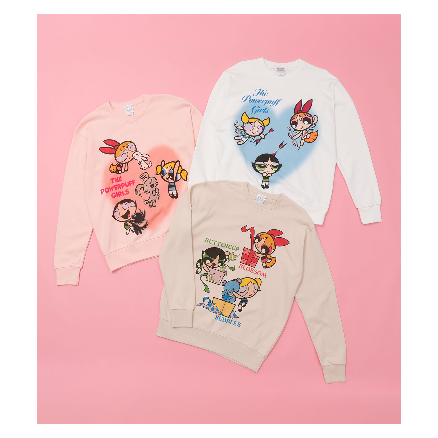 公式] パワーパフガールズ クルーネックスウェット プレゼント L