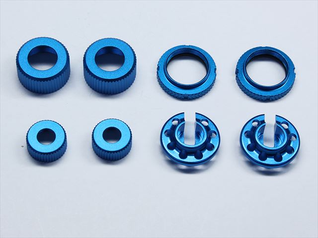 TRFダンパー用アルミパーツセット(ブルー) タミヤ汎用 Aluminum part