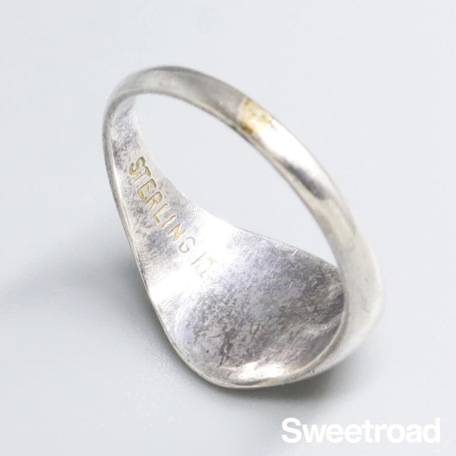 シグネットリング gイニシャル刻印 10.5号 スターリングシルバー w