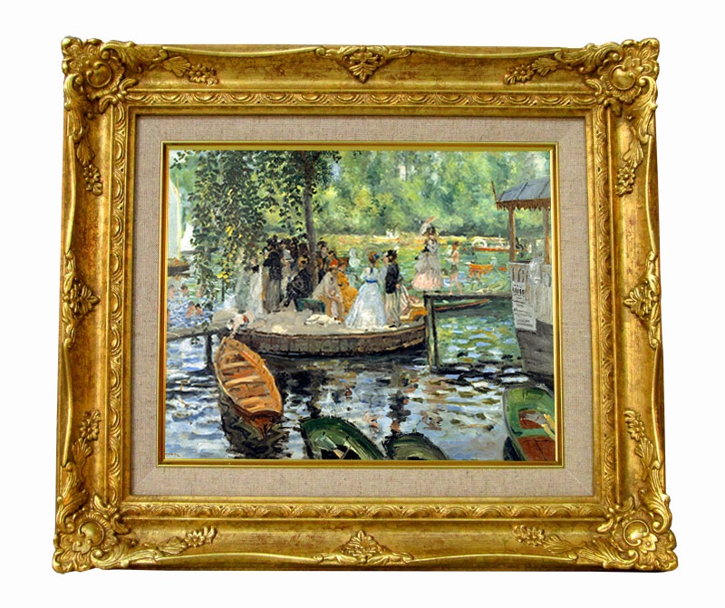 ルノワール ラ・グルヌイエール ジクレーキャンバス複製画 額装品