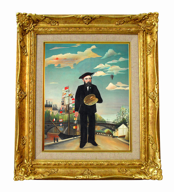 ルソー 自画像 ジクレーキャンバス複製画 額装品