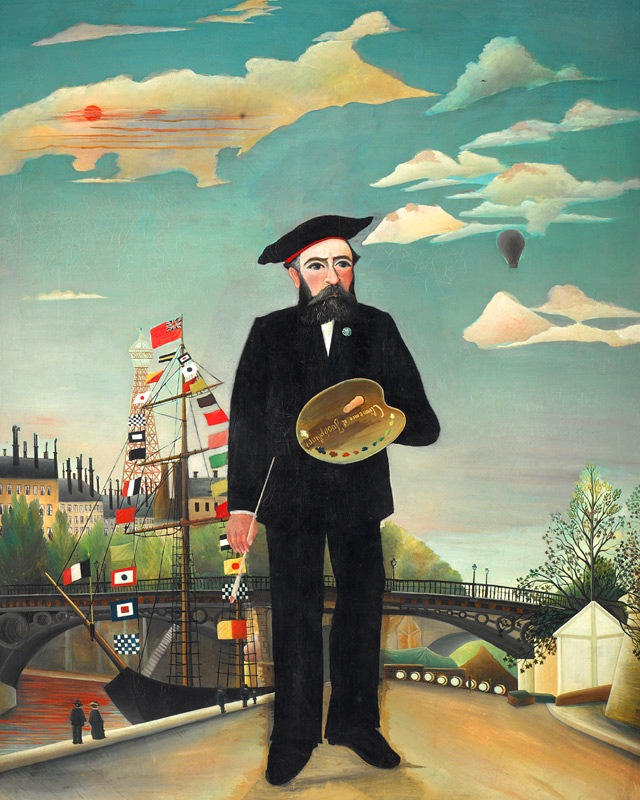 ルソー 自画像 ジクレーキャンバス複製画 額装品