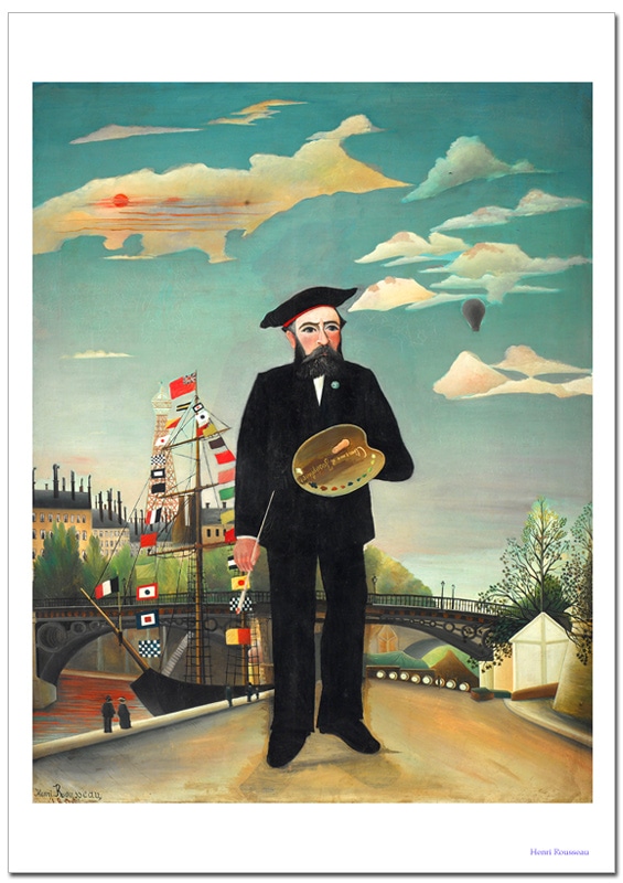 ルソー 自画像・風景ジクレーポスター