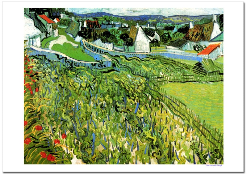 ゴッホ オーヴェルが見える葡萄畑 ポスター販売