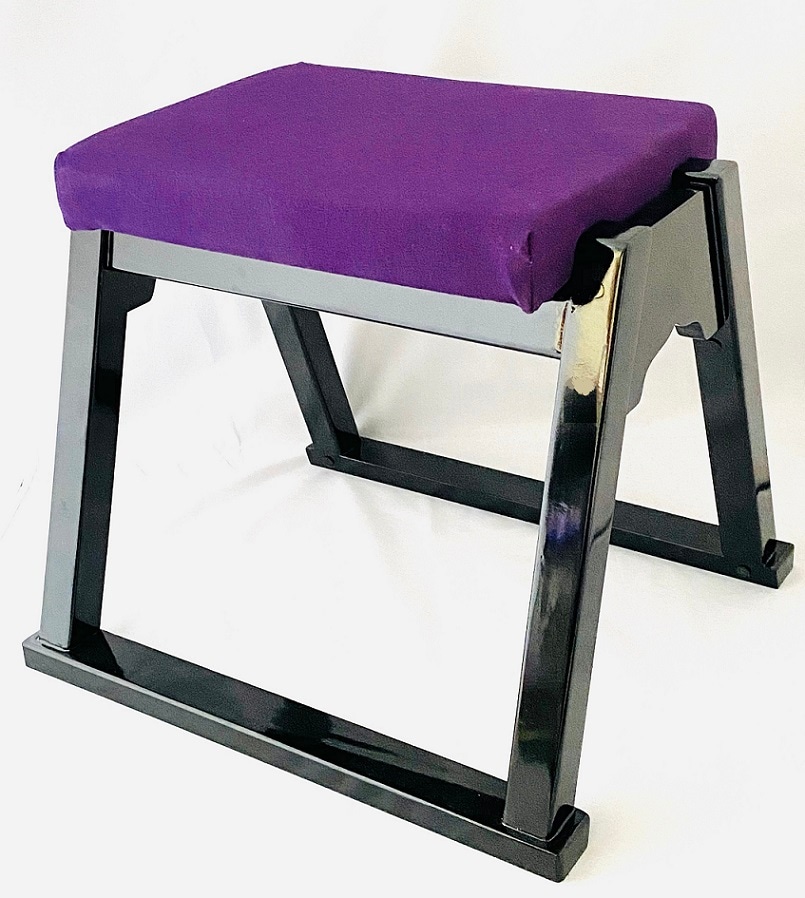 座敷用椅子 】 本堂用椅子高さ41cm座面紫布 | 座敷用椅子（本堂用椅子