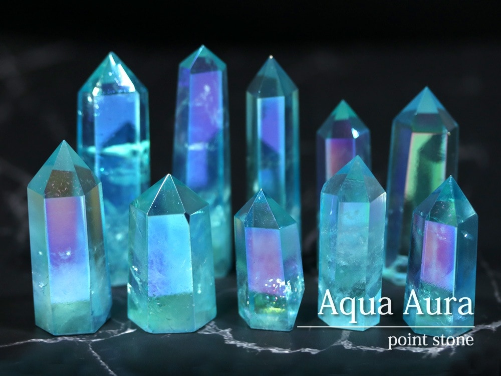 ☆数量限定☆パワーストーン ポイント アクアオーラ 天然石 握り石