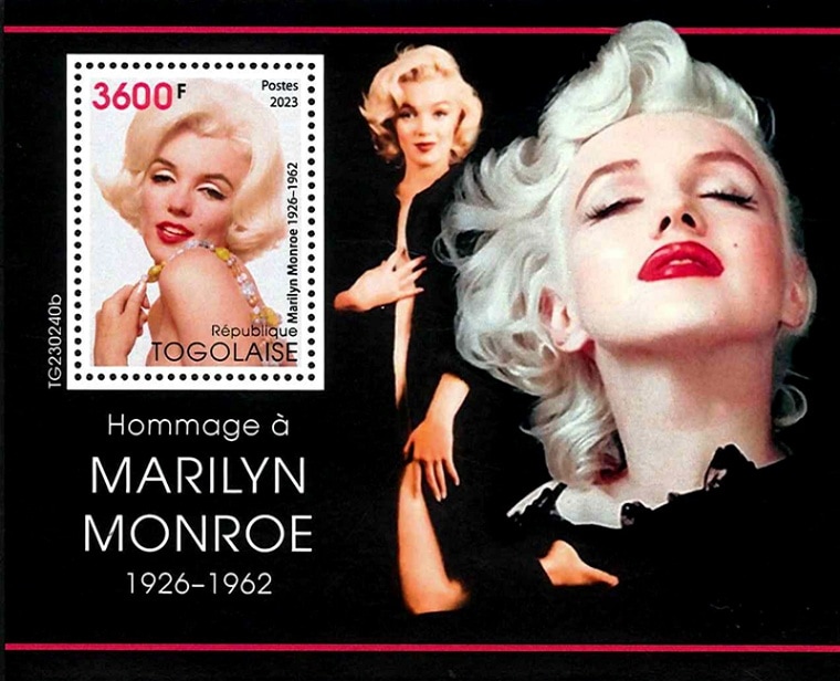 3187 外国切手 コンゴ 20世紀のアイコン 俳優有名人 マリリンモンロー