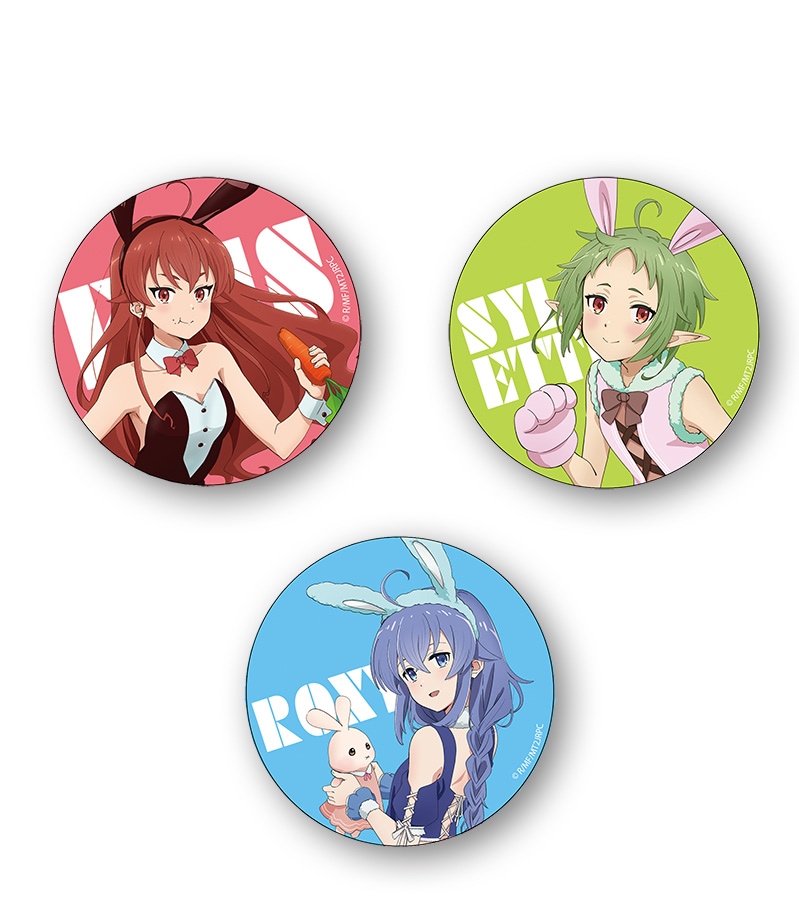 うさぎコスチューム缶バッジ3点セット（エリス・シルフィエット