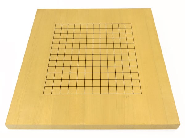 囲碁セット 13路19路両用新かや1寸卓上碁盤セット(ガラス碁石竹・栗