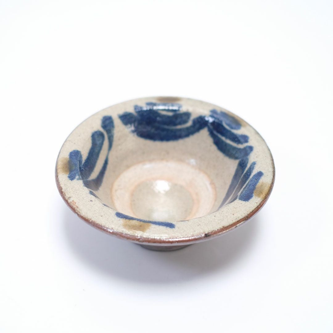 やちむん 沖縄 宮城正享 5寸ワンブー コバルト どんぶり 読谷村北窯