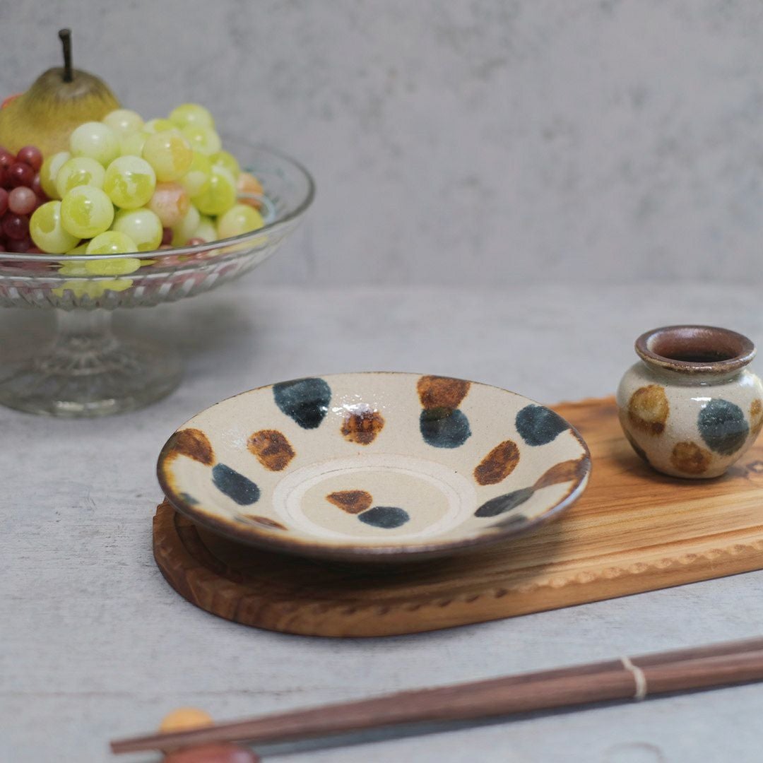 やちむん 沖縄 松田共司 7.5寸皿B 読谷村北窯 一点物 大皿 の通販