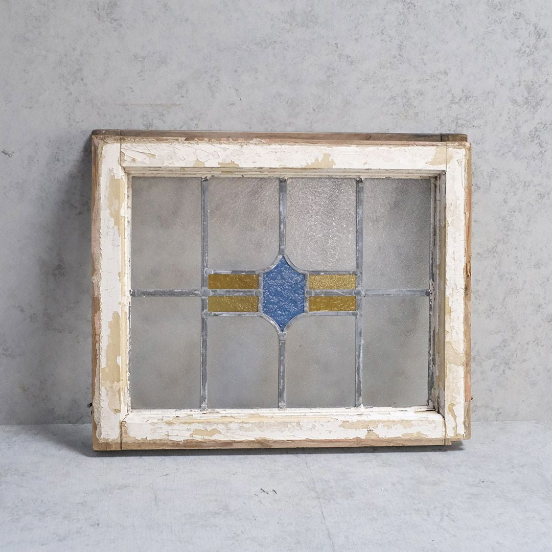 アンティーク ステンドグラスJ イギリス ガラス窓/アンティーク家具