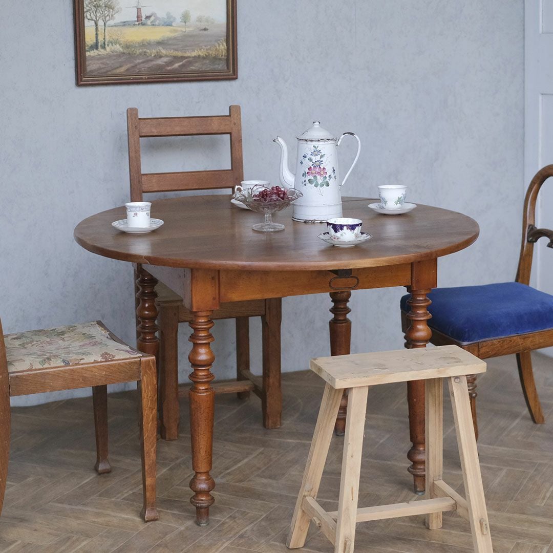 アンティーク ドロップリーフテーブルC 円卓 イギリス バタフライ