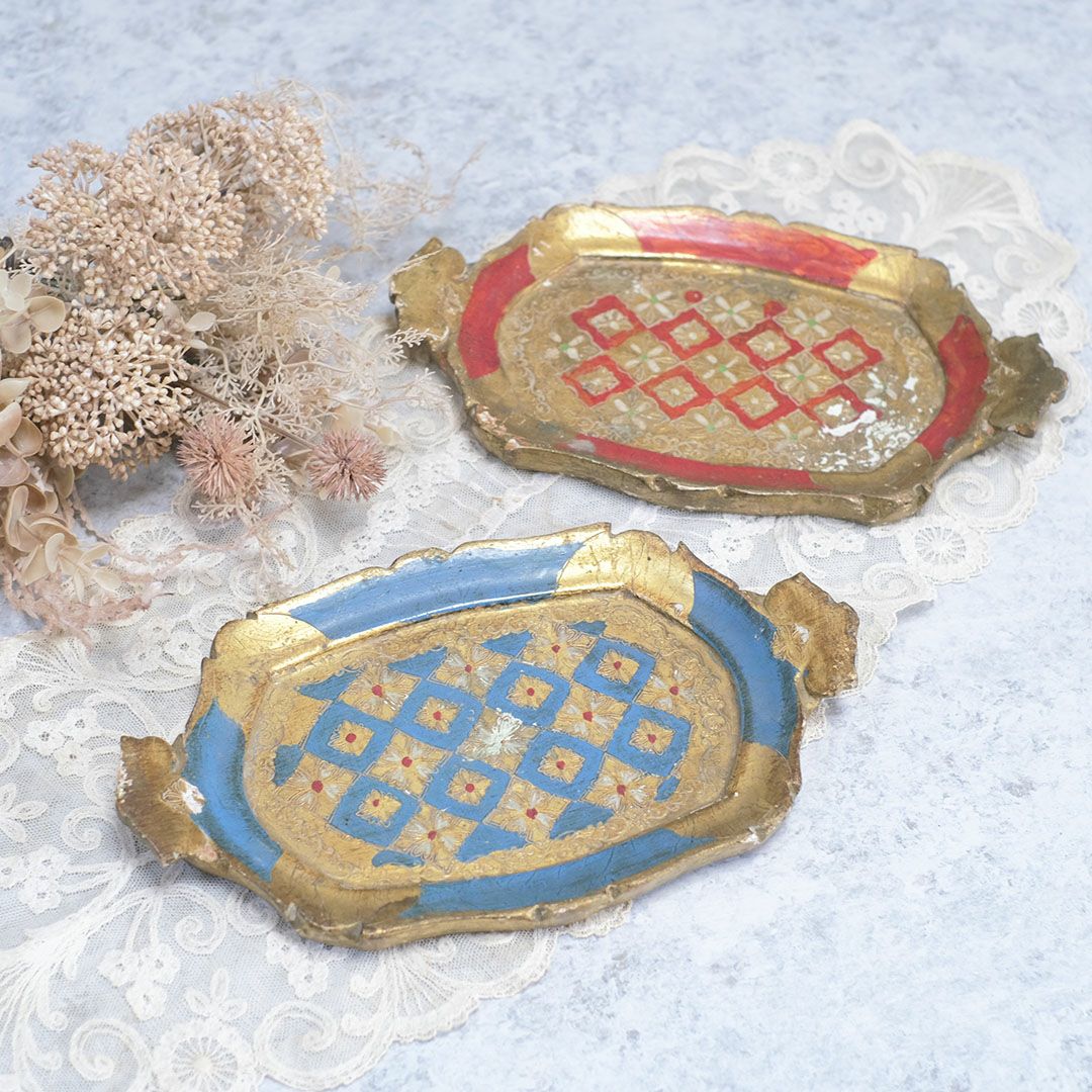 ヴィンテージ フローレンタイントレイ イタリア フィレンツェトレイ S