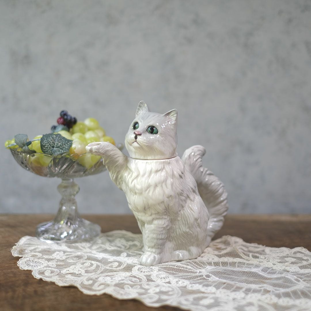 ヴィンテージティーポット ペルシャ猫 イギリス オブジェ 陶器 BESWICK