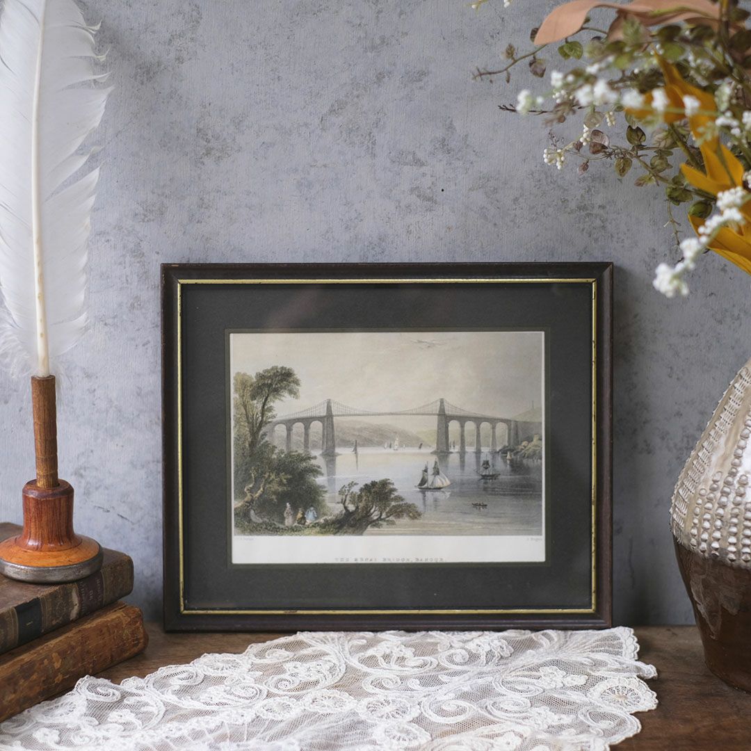 アンティークリトグラフピクチャー イギリス 鋼版画の通販