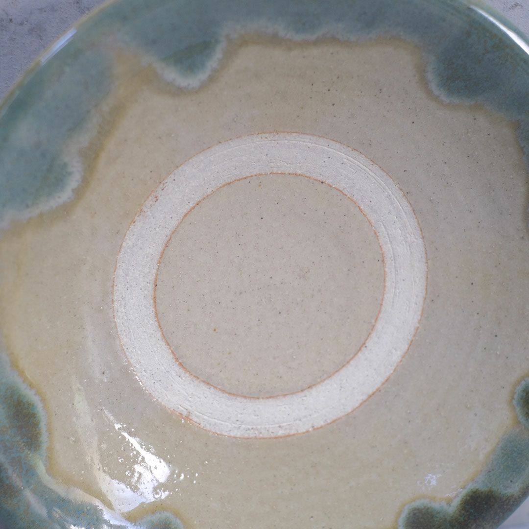 やちむん 読谷山焼 北窯 長角皿 角皿 水玉模様 松田共司工房