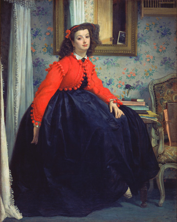 L.L.嬢の肖像 Young Lady in a Red Jacket. 1864 | ジェームズ・ティソ