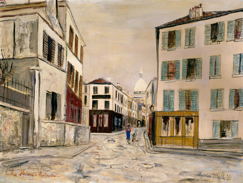 モンマルトル、ノルヴァン通り Rue Norvins in Montmartre, 1938