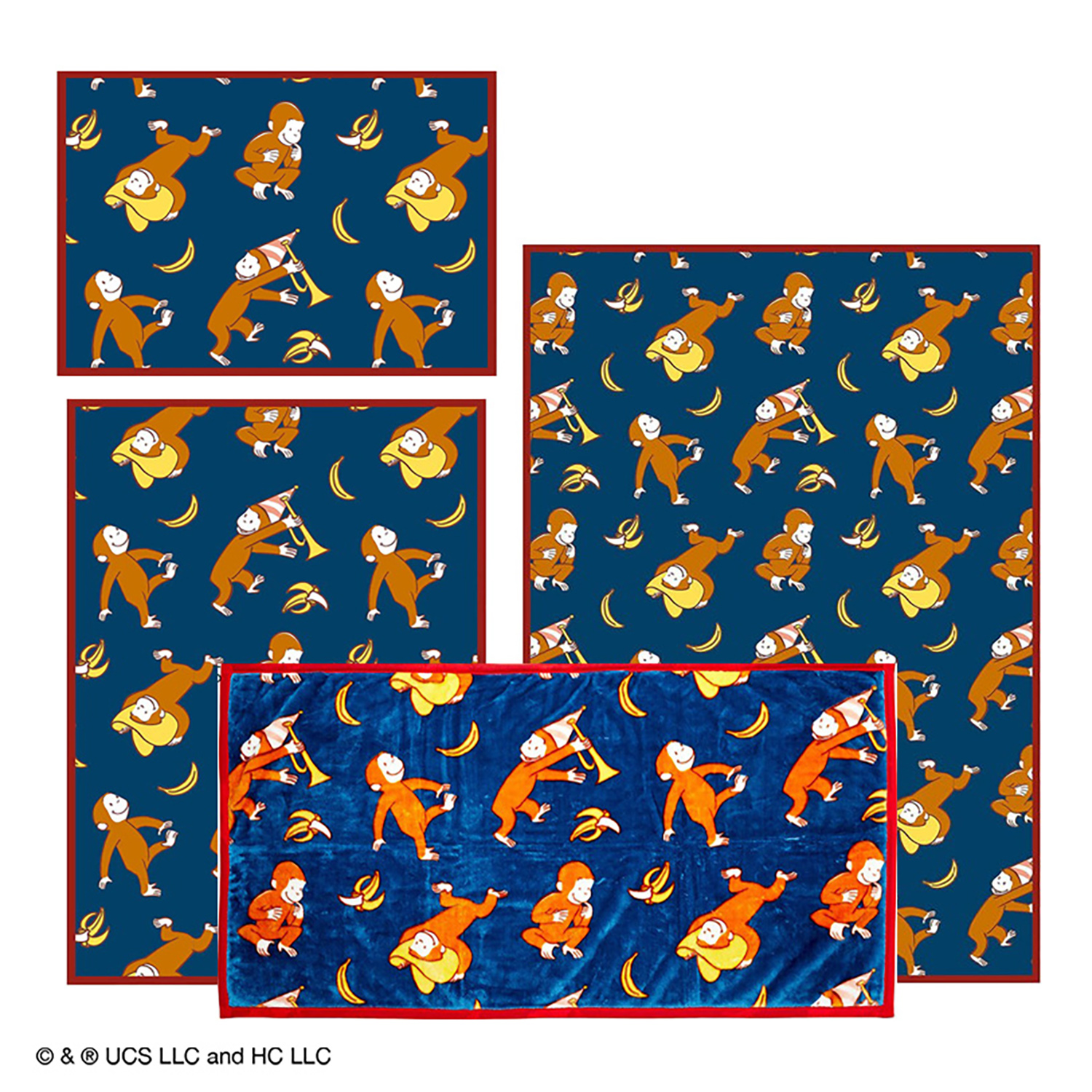 おさるのジョージ ジョージスタイル ひざ掛け/ハーフ毛布/ロング