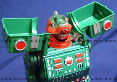 丸善商店 （メタルハウス）日本製ブリキ商品 No.2 怪獣ロボット（緑