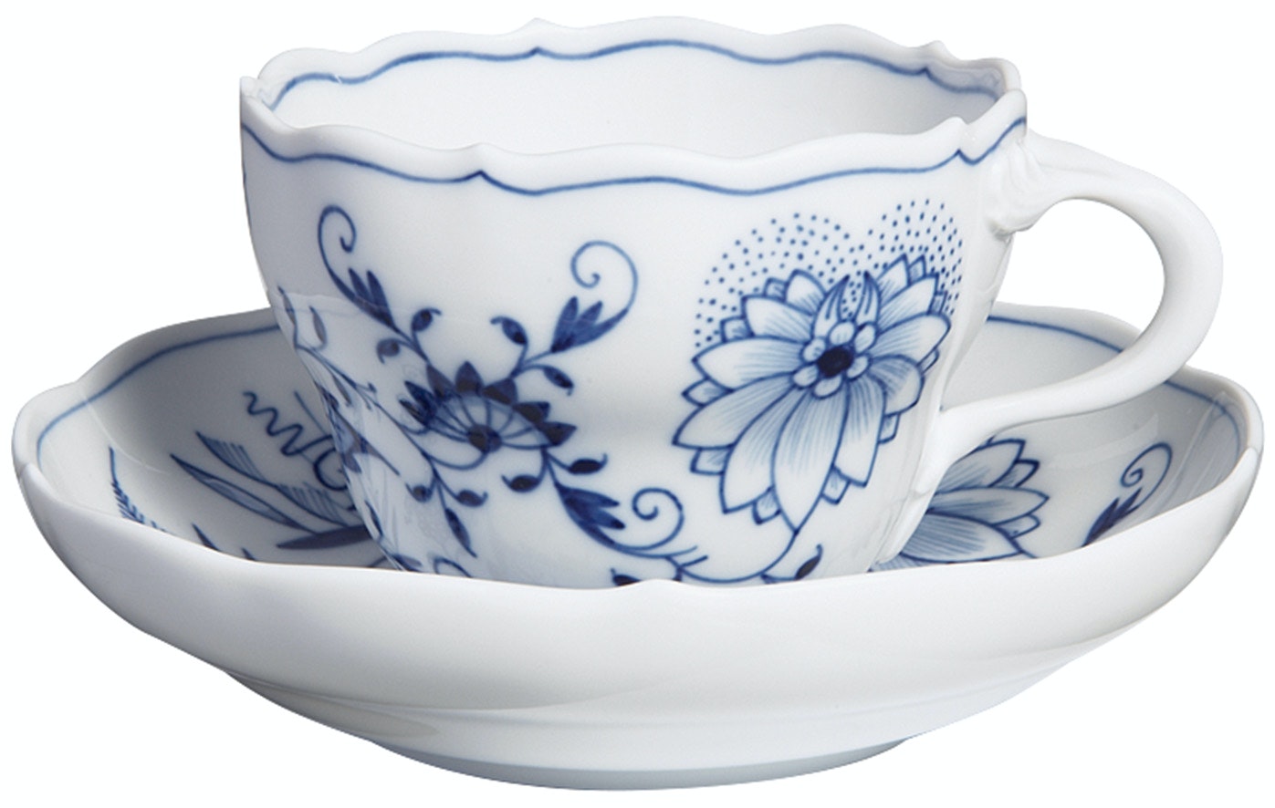 Meissen Blue Onion Coffee cup & saucer, Shape 