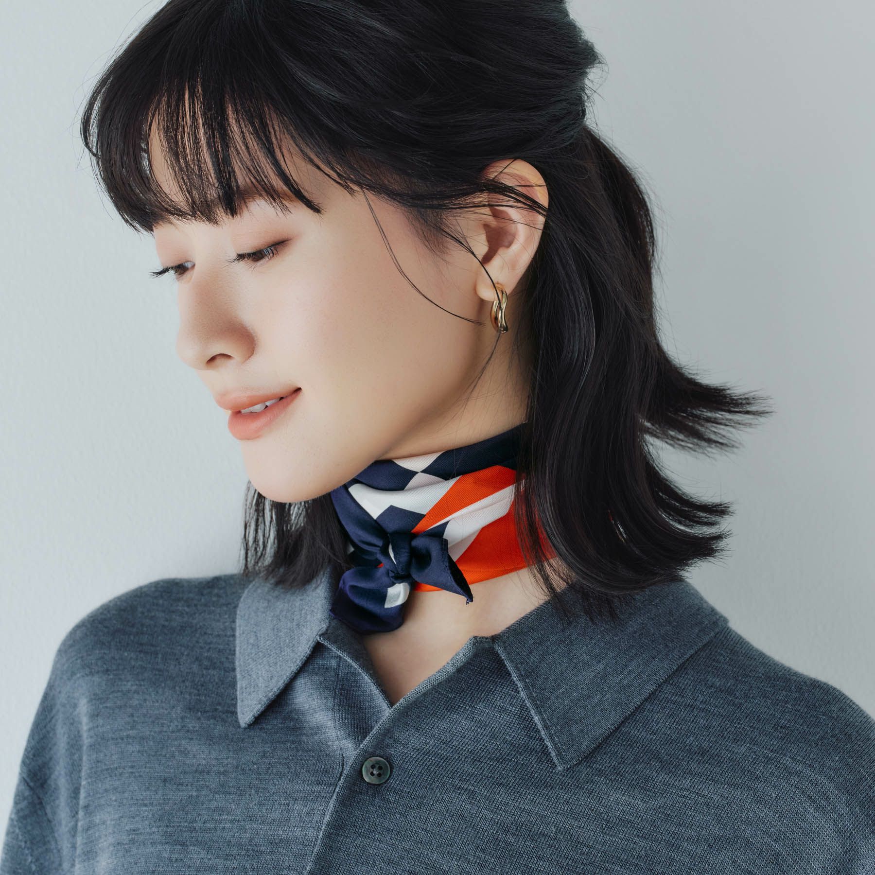 スカーフ-ネイビー系 | Maria Rouk（マリアルーク）