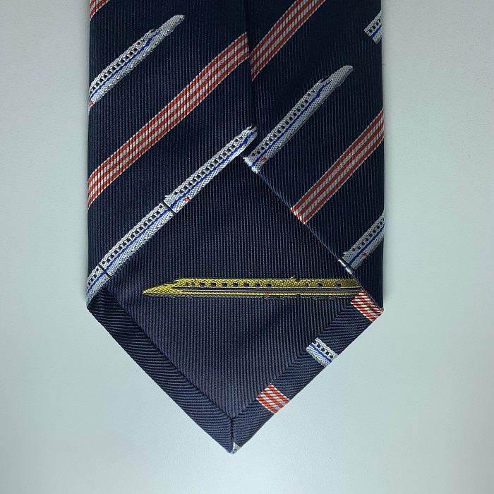 幸せのネクタイ N700S ストライプ柄 ネイビー(ネイビー): BLUE LINES