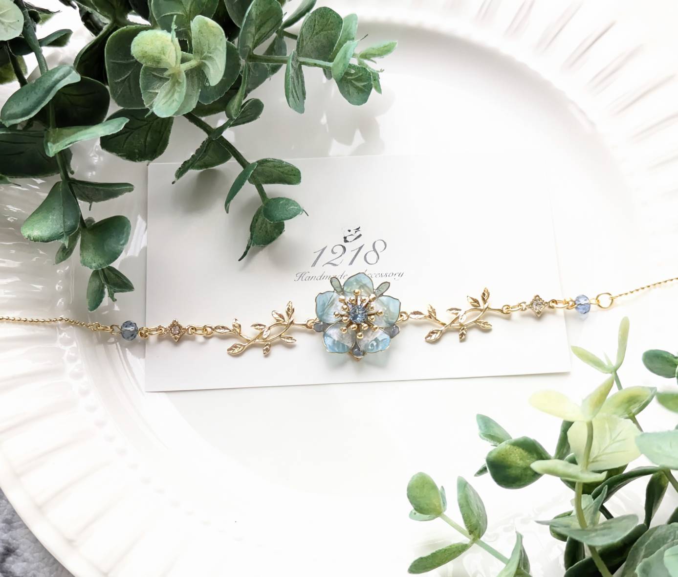 空を映した晴天の花 ブレスレット – 宙フェス夜市