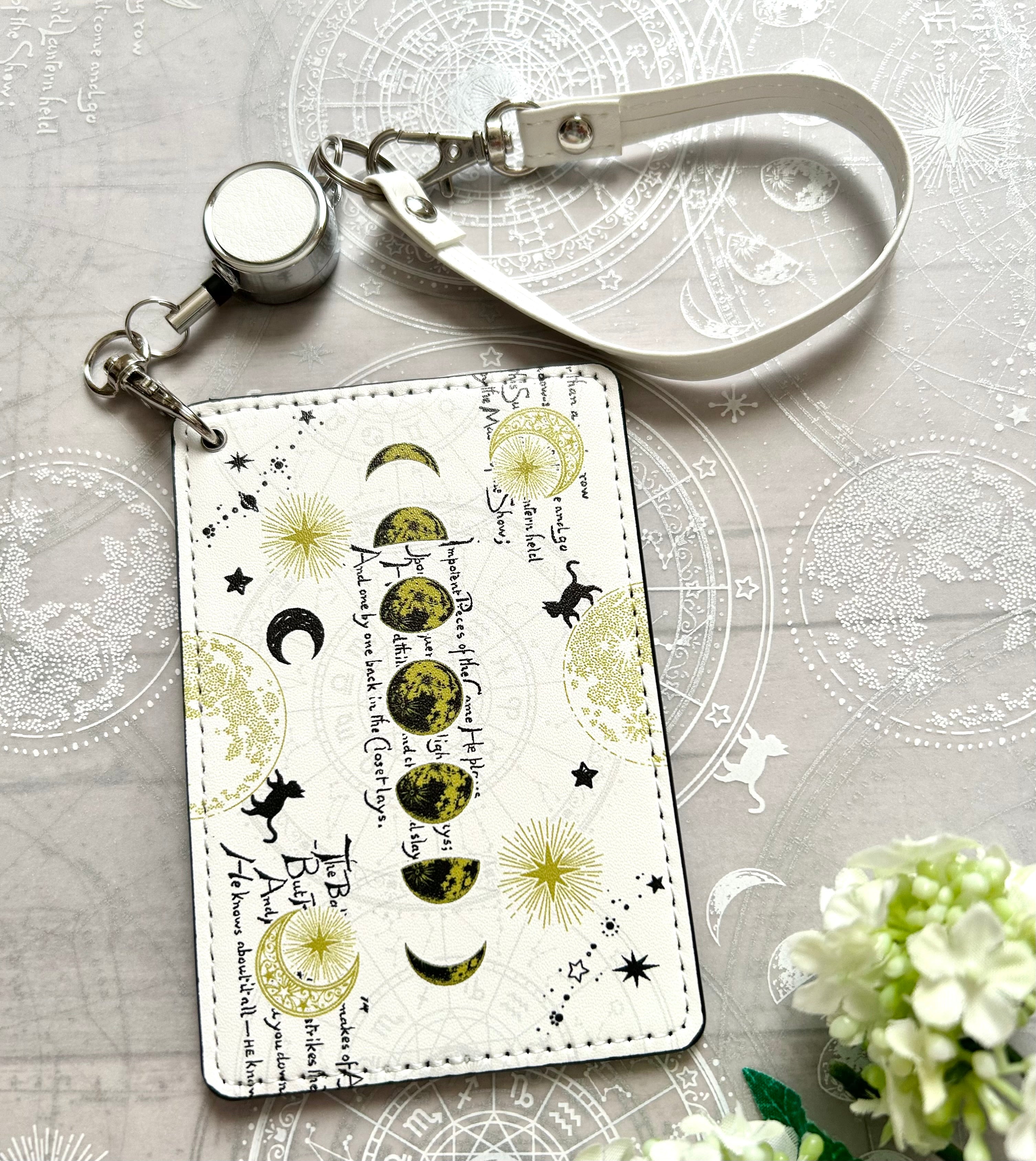 リールストラップ付きパスケース 月と星の物語 – 宙フェス夜市