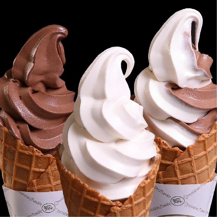 ソフトクリーム ショコラ／ホワイト／ミックス｜ショコラティエ マサール