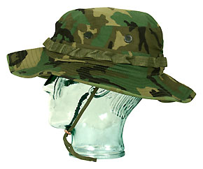 US(米軍) 80's リーフカモ・ジャングルハット/ R/S地 /DLA84年/実物