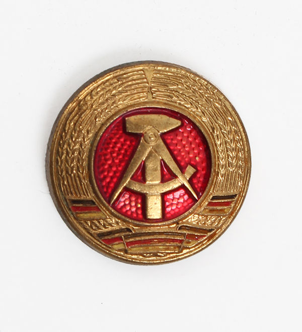 東ドイツVM(人民海軍) 帽章 コカルデ(国家章)/ 兵/下士官用 /ゴールド