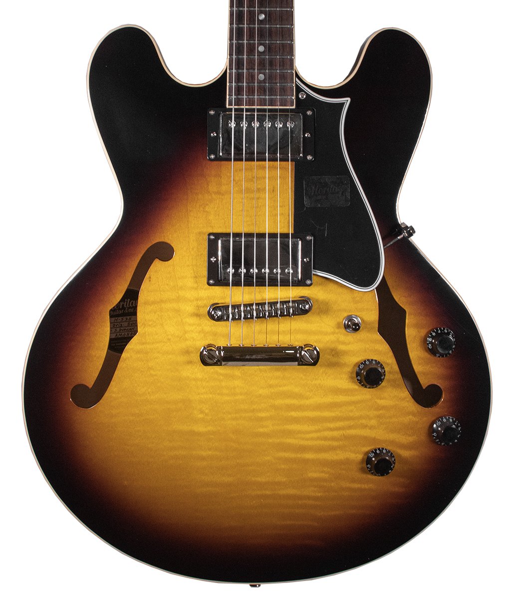 Heritage H-535 Original Sunburst Semi-Hollow Electric Guitar