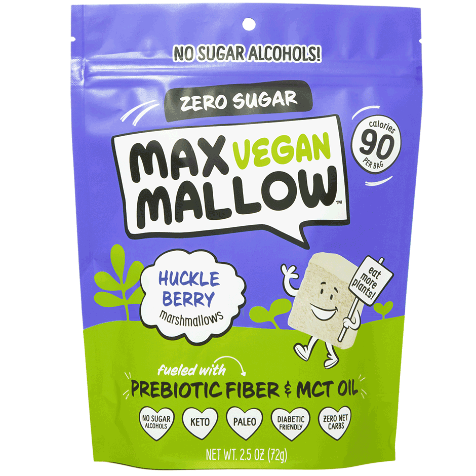 Vegan Huckleberry Sugar-Free Marshmallows - Max Sweets
