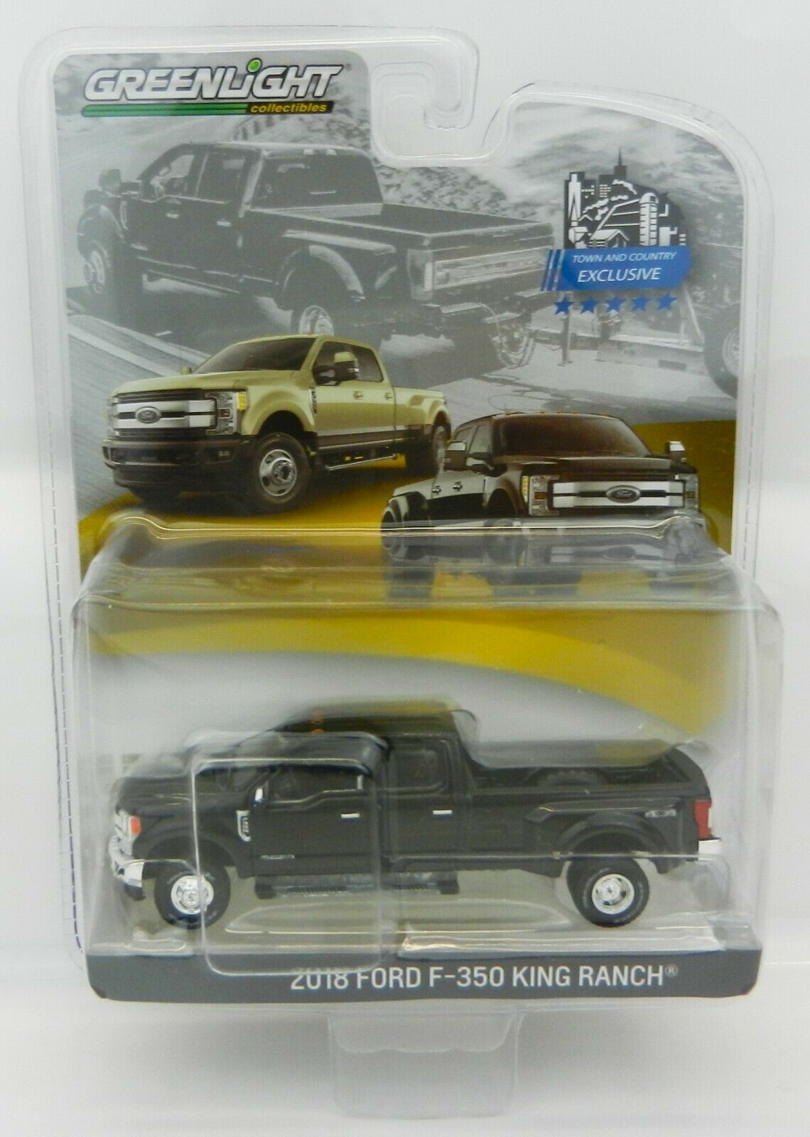 1:64 GreenLight *SHADOW BLACK* 2018 F350 King Ranch DUALLY Pickup