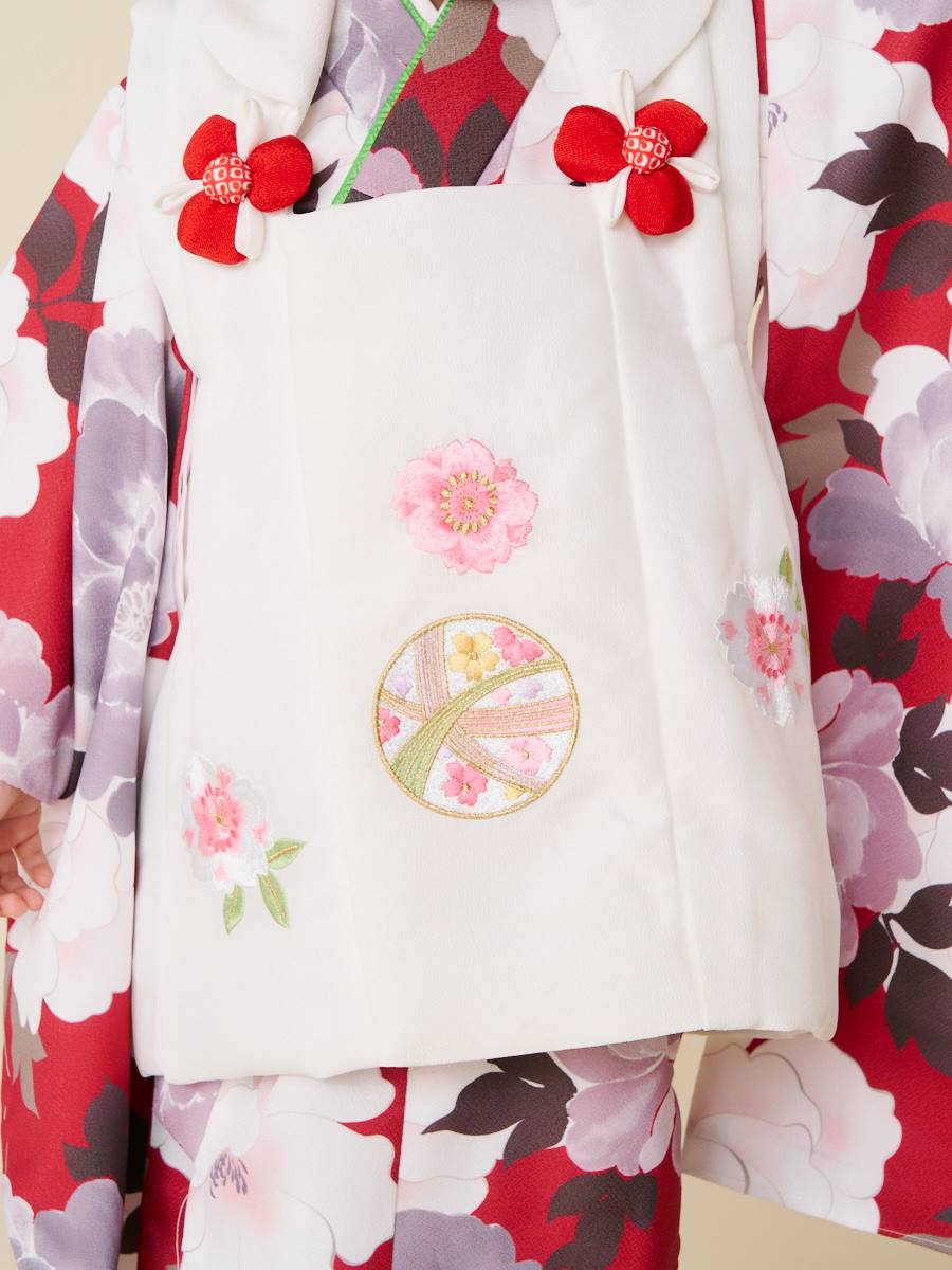 七五三 3才 被布セット 】 牡丹(FREE レッド): ふりふ ｜ミマツ
