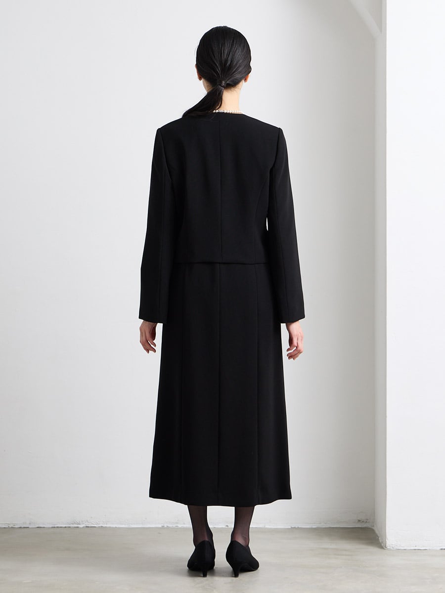 WEB限定】【洗える・マシンウォッシャブル】セミフレアスリーブノー